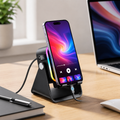 360° Wireless Bluetooth Speaker & Phone Stand with RGB Light