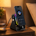 360° Wireless Bluetooth Speaker & Phone Stand with RGB Light